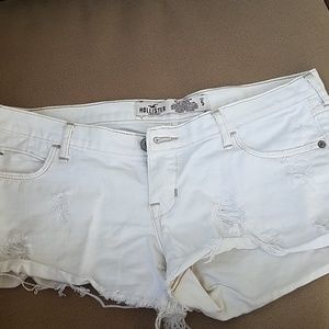 White Hollister Jean Shorts